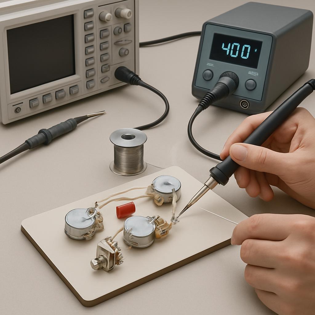 Soldering Iron and Electronics Components (in the English language)